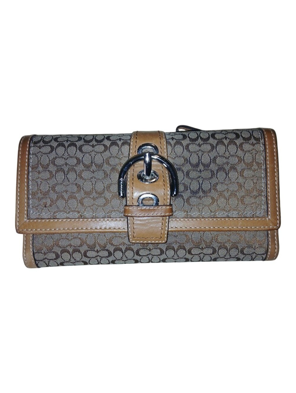 NWOT- Coach Soho Signature Buckle Flap Trifold Wallet